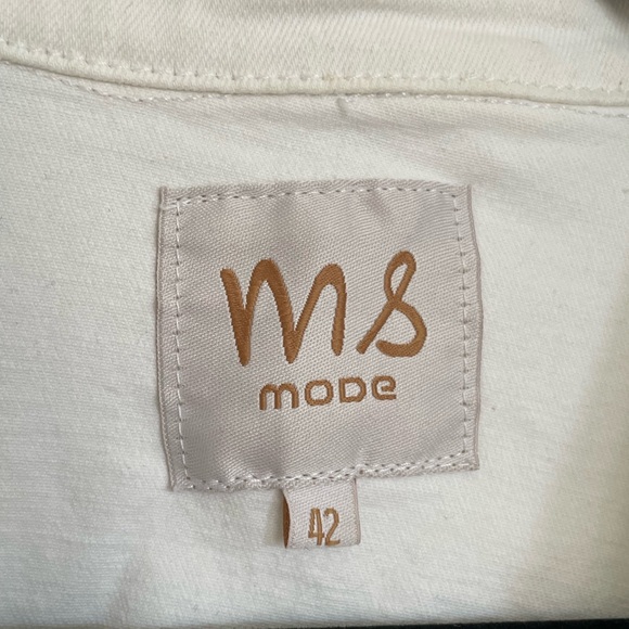 MS Mode Denim White Jacket - Picture 4 of 6